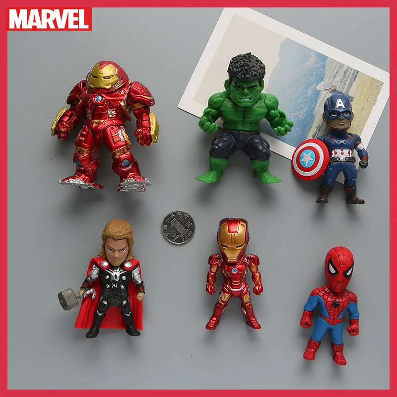 

3D Avengers Magnetic Sticker Set Superhero Team including Iron Man Spider-Man Thor Anime Refrigerator Decorations