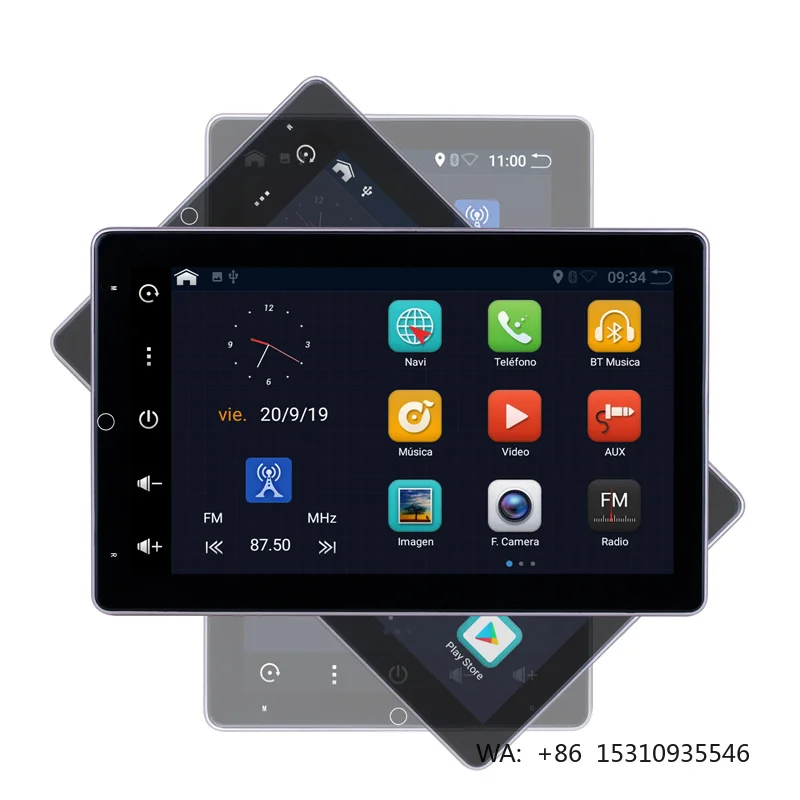 Rotatable 13inch Screen Car Radio 2 Din Android Multimedia DVD Player GPS Navigation Autoradio Carplay Android Auto