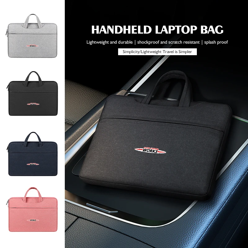 

13Inches Laptop Bag Notebook Sleeve Case Travel Computer Handbag For MINI Cooper Works R56 F56 R53 R60 Clubman JCW Countryman