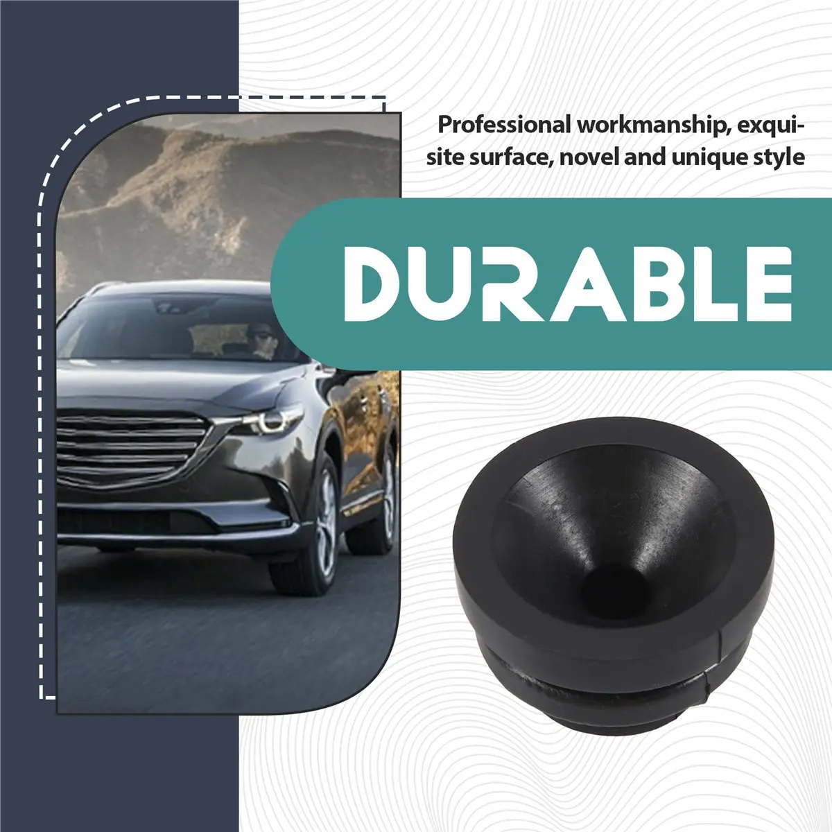 #94Q 4 Pcs Engine Cover Rubber Sleeve Cover Pad Buffer Block for Mazda,P30110238,(rubber)