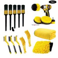 Electric Drill Brush Kit All Purpose Cleaner Auto Tires Cleaning Tools for Tile Bathroom Kitchen Round Plastic Scrubber Brushes