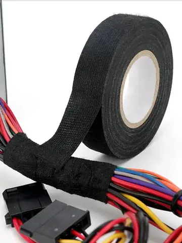 15 Meter Heat-resistant Flame Retardant Tape Coroplast Adhesive Cloth Tape For Car Cable Harness Wiring Loom Protection