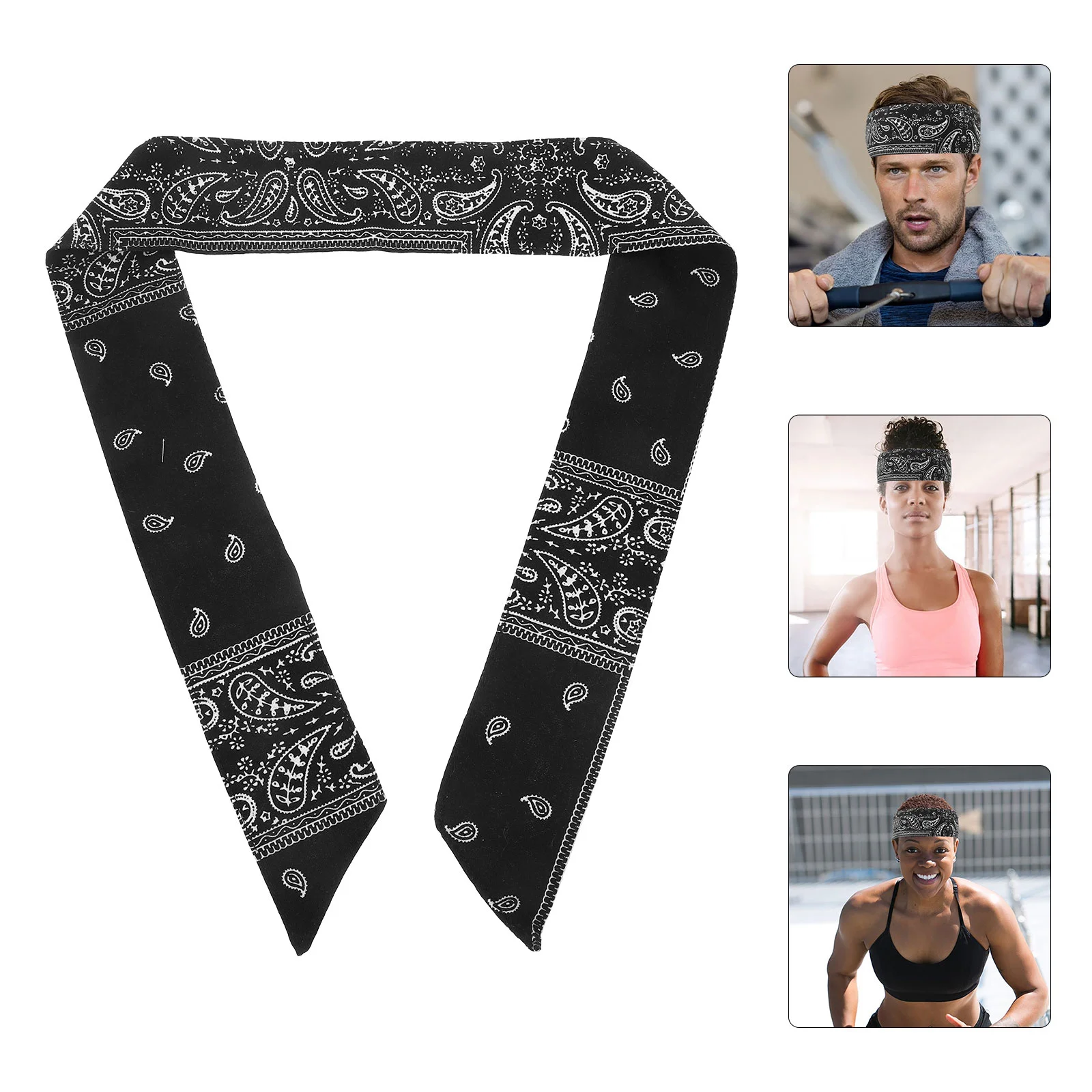 Headband Hijab Sports Fitness Pirate Bandana Adult Scarf Accessories Men Headbands Black Women