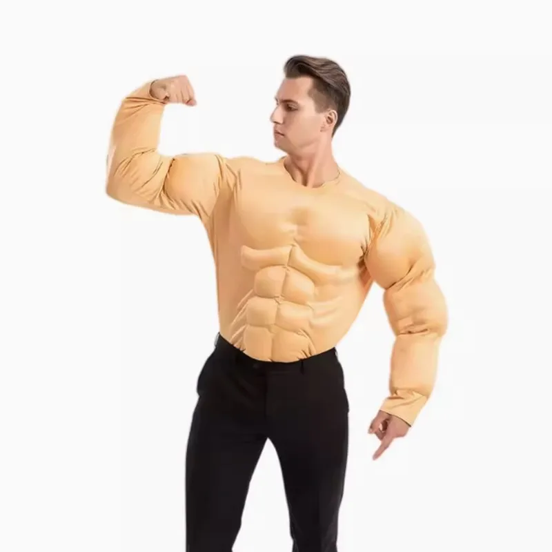 الكبار العضلات تي شيرت لoween دور اللعب وهمية Abs تي شيرت الاسمية أداء زي الرجال Faion ألياف البوليستر المرحلة Perfo...