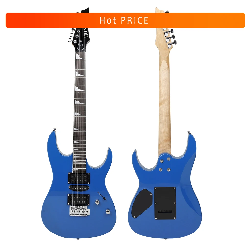 Irin 6 cordas da guitarra elétrica 24 trastes bordo corpo pescoço guitarra elétrica com saco amp capo necessário peças de guitarra acessórios
