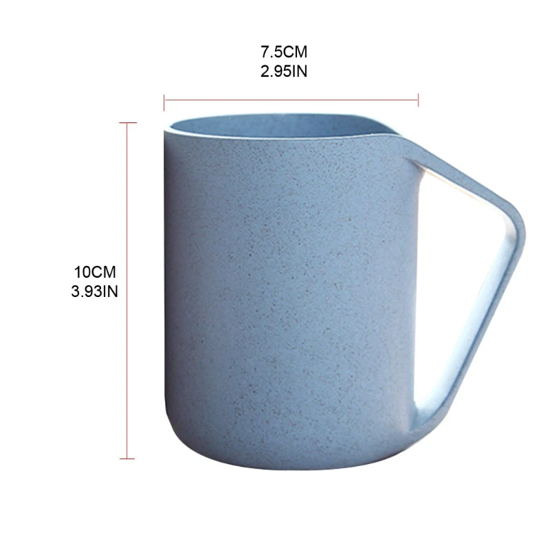 X6HD Set of 1 4 Colors Eco-friendly Healthy Wheat Straw Biodegradable Plastic Cup Mug for Kitchen Water Coffee Milk Juice Tea