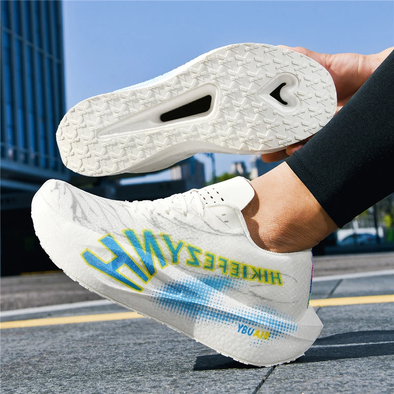 

New model mesh lightweight and breathable running shoes for men shock-absorbing racing sports shoes for women