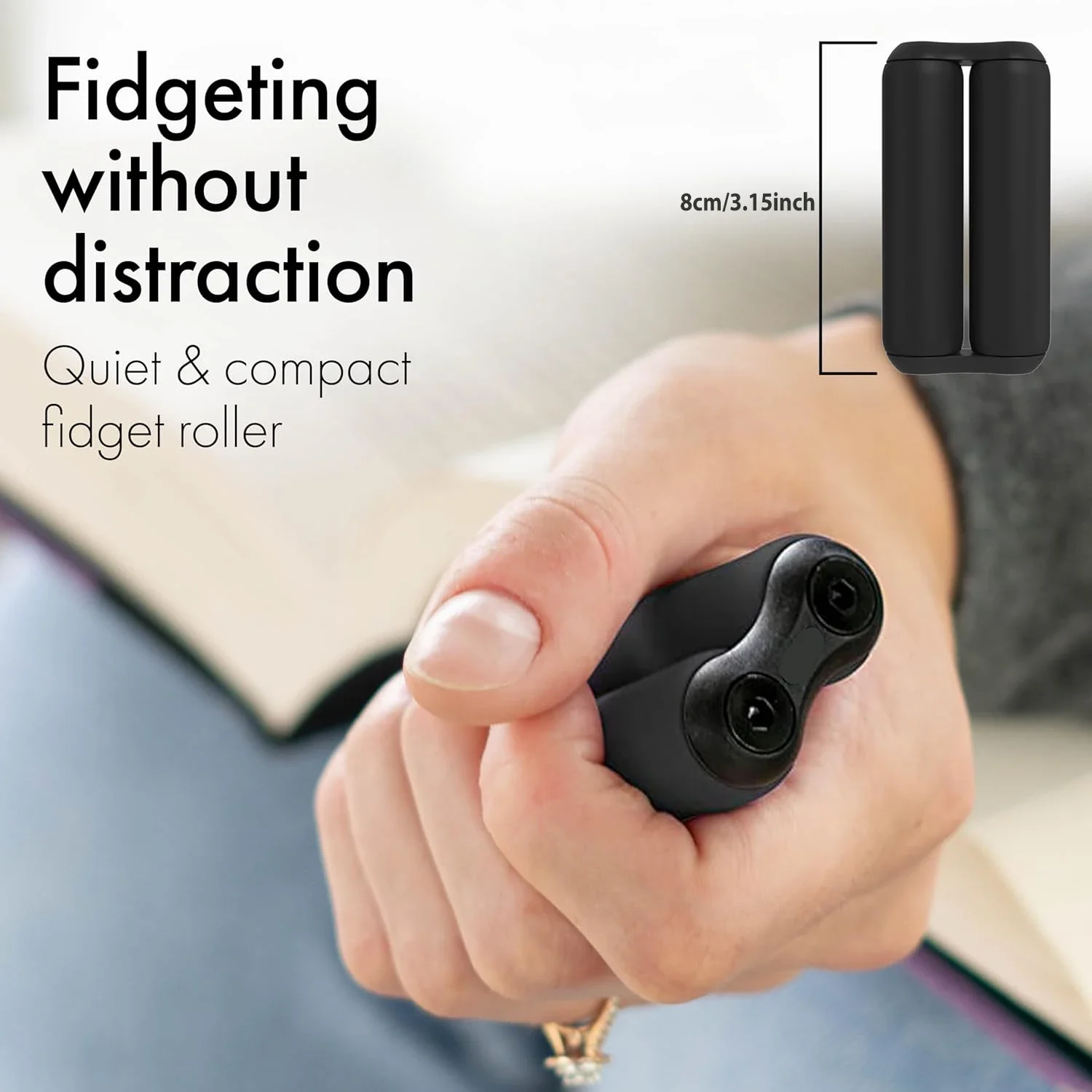 Handlicher Fidget-Roller für Erwachsene, Cooles Gadget-Schreibtischspielzeug für Autismus, ADHS, Angstzustände, Stressabbau, Handübungs-Geschenk – Detail 5
