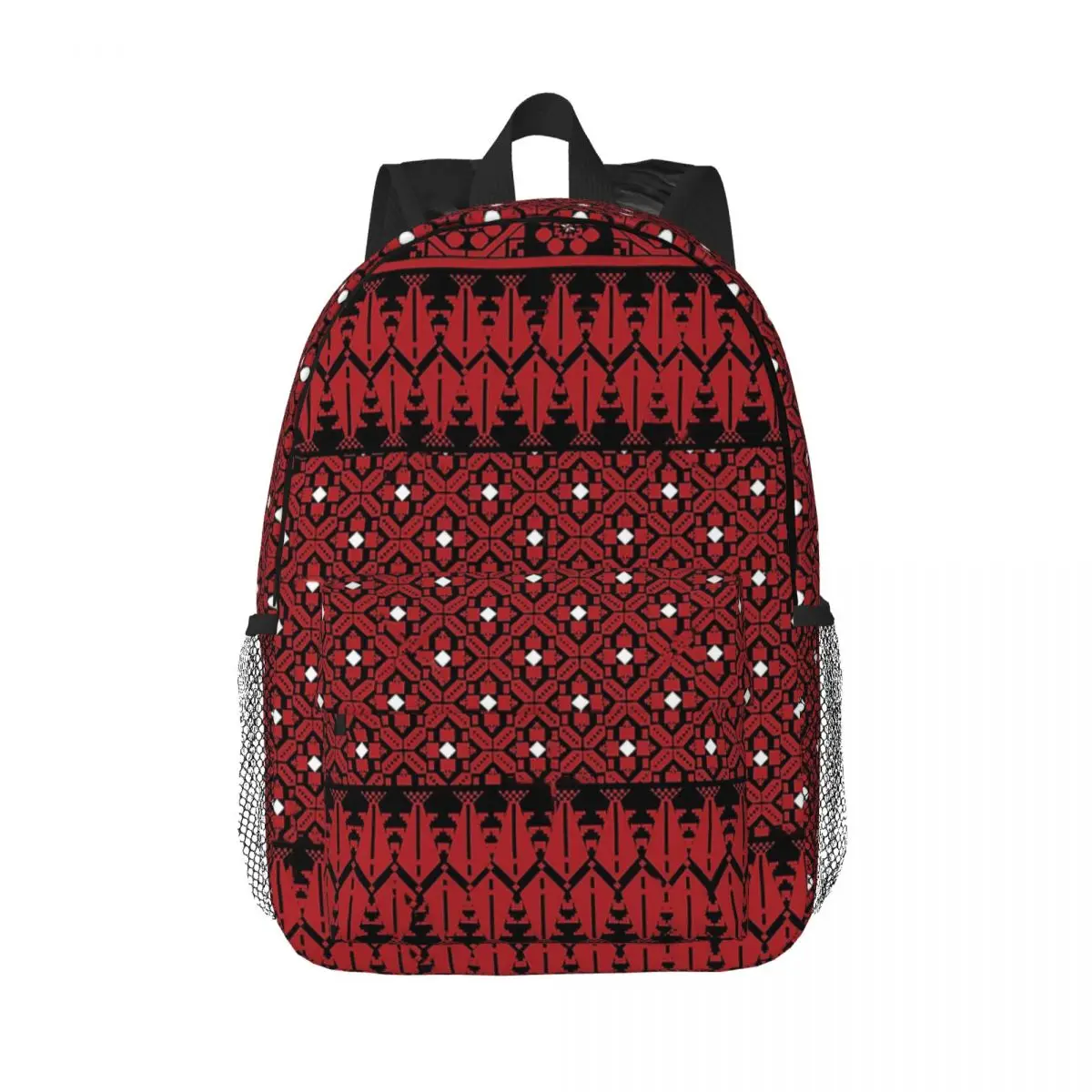 Palestinian Embroidery Tatreez Cross Stitch Art Design Modern Backpacks Bookbag School Bags Laptop Rucksack Shoulder Bag