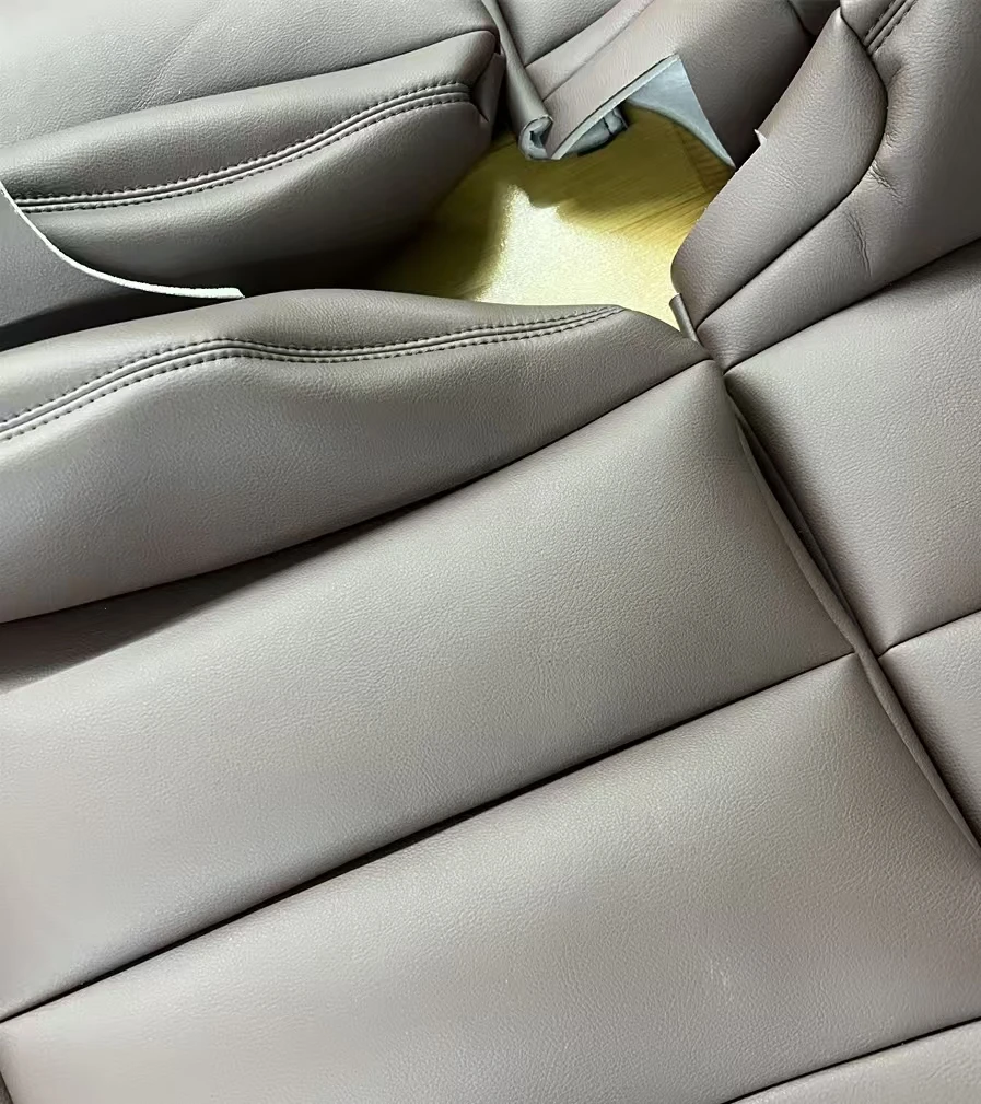 Custom  Light Brown Nappa Leather Full Replacement Car Seat Cover for 2012 Buick GL8