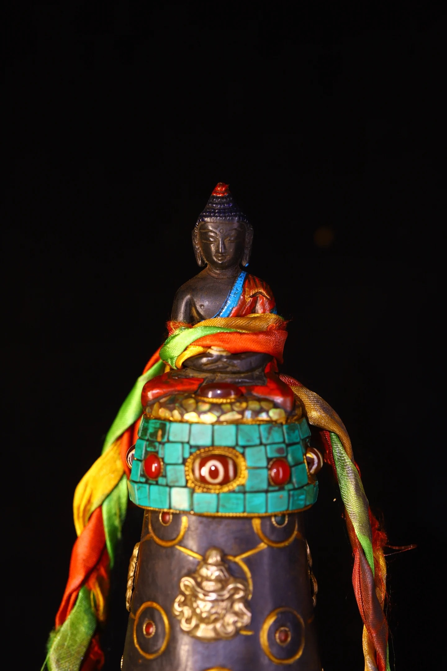 

Старинные метеоритные бусины-мозаика с росписью, бирюзовые бусины gZi, Будда Шакьямуни, бусины Будды, основание в виде черепахи, для храмов и домов