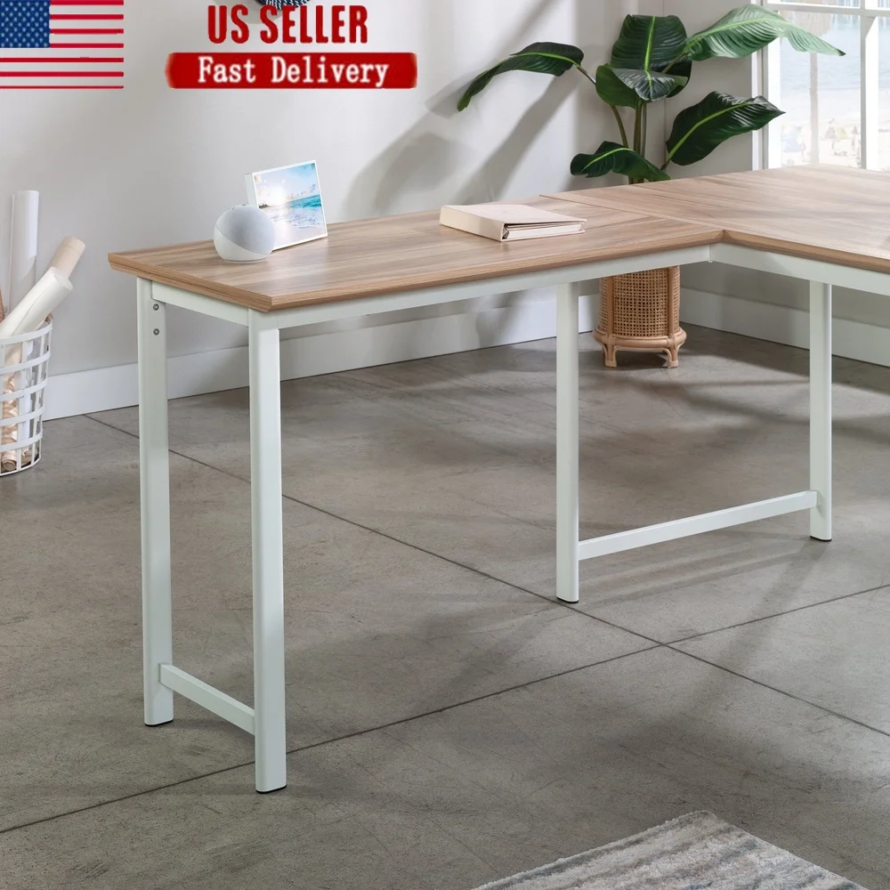 

36 Inch Desk Return Table Melamine Heat Stain Scratch Resistant Powder Coated Metal Frame Acacia Finish Versatile Office