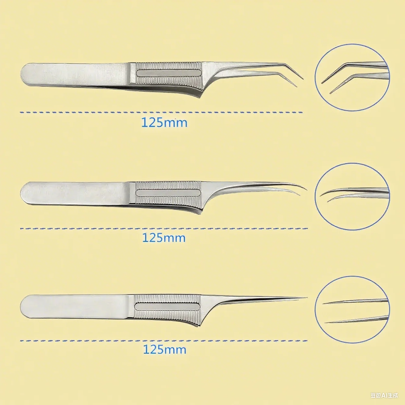 QSWTITAN Roestvrijstalen Haar Implanten Pincet Autoclaveerbaar Haartransplantatie Rechte Hoek Pincet Fue Haar Pincet