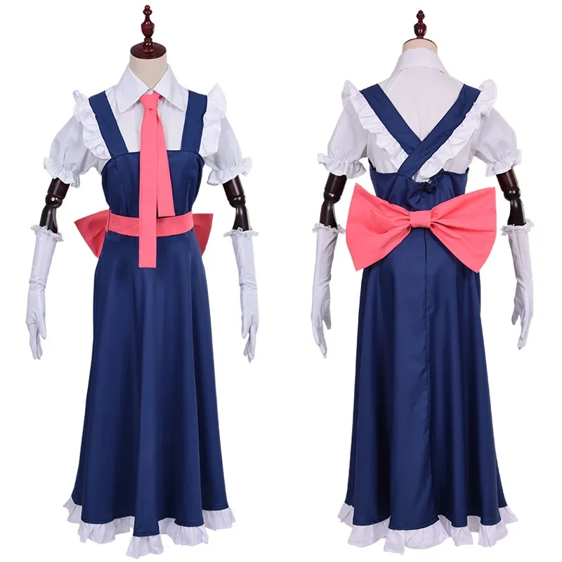 Anime Miss Kobayashi's Dragon Maid Tohru disfraces Cosplay mujeres Lacauch Kobayashi fiesta de vacaciones uniformes de sirvienta disfraz peluca cola