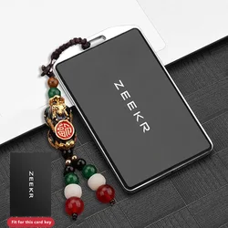 Zinc Alloy Leather Car Key Case for ZEEKR 001 009 X NFC Card Smart Remote Cover Shell Keychain Holder Fob Auto Accessories