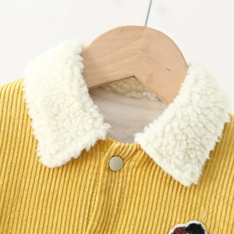 طفل سروال قصير رومبير الشتاء أفخم اصطف الكورية نمط التلبيب نيسيي الكرتون التطريز ل 0-3 Y الرضع نزهة بذلة دافئة