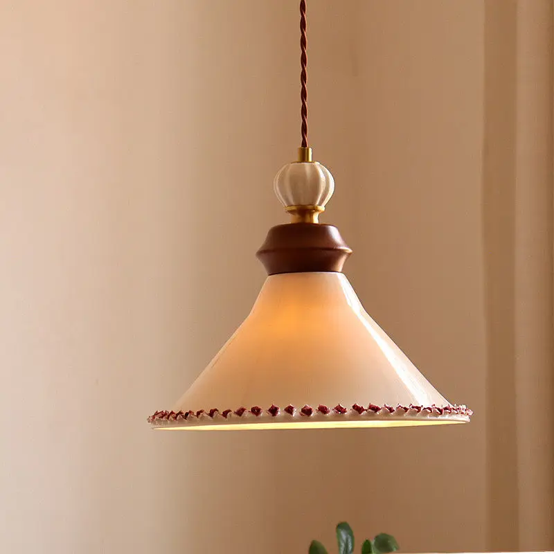 

Mid Century Modern LED Pendant Lights Kitchen Island Living Room Bedroom Bedside Interior Lighting White Ceramic Hanging Lamps