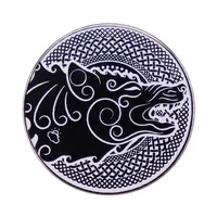 Wolf Spirit Celtiic Knot enamel pin Power Overcoming Obstacles Celtlc Wicca Witchcraft Jewelry