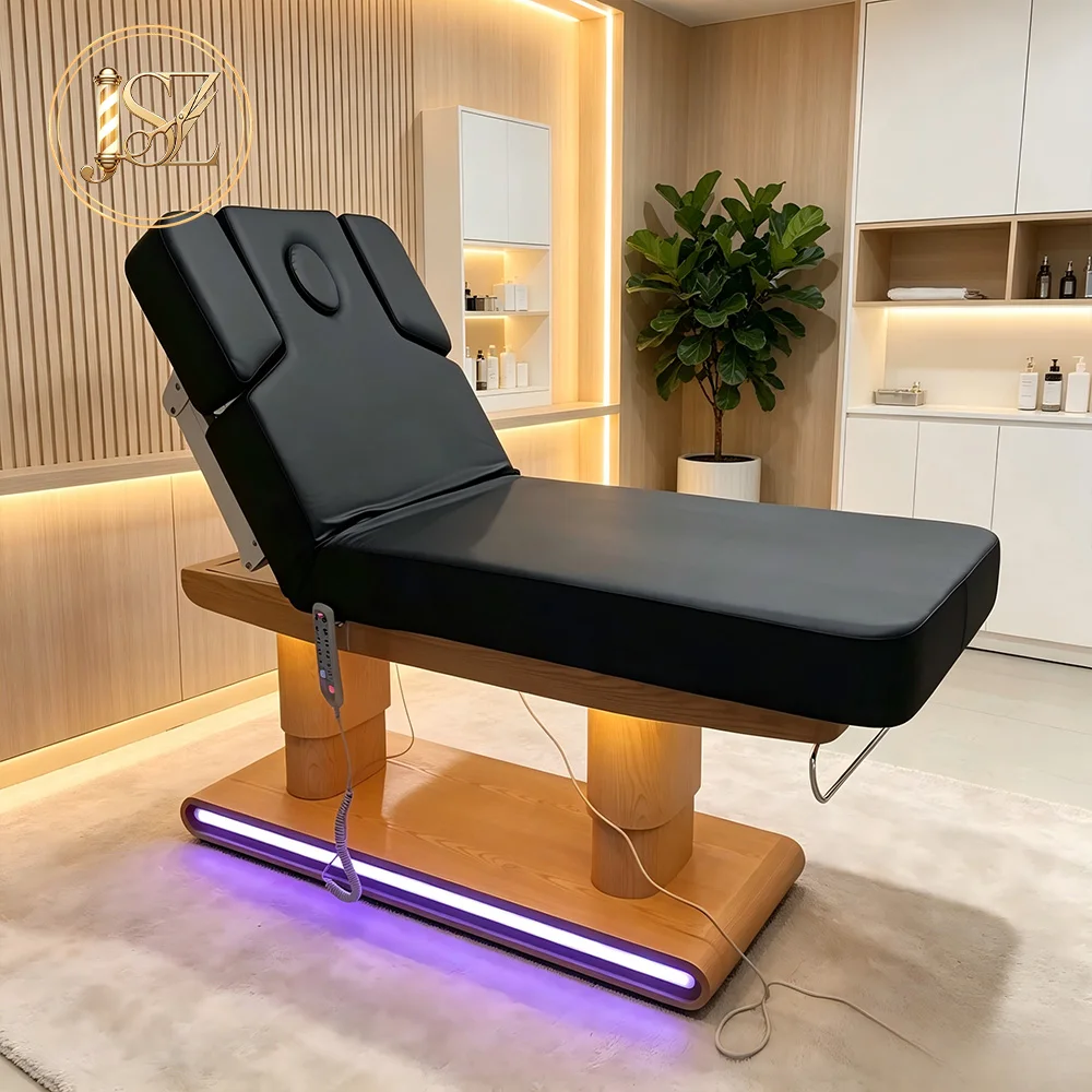 Salon Essential 4 Motor Electric Adjustable Massage Bed Facial Beauty Cosmetic Furniture