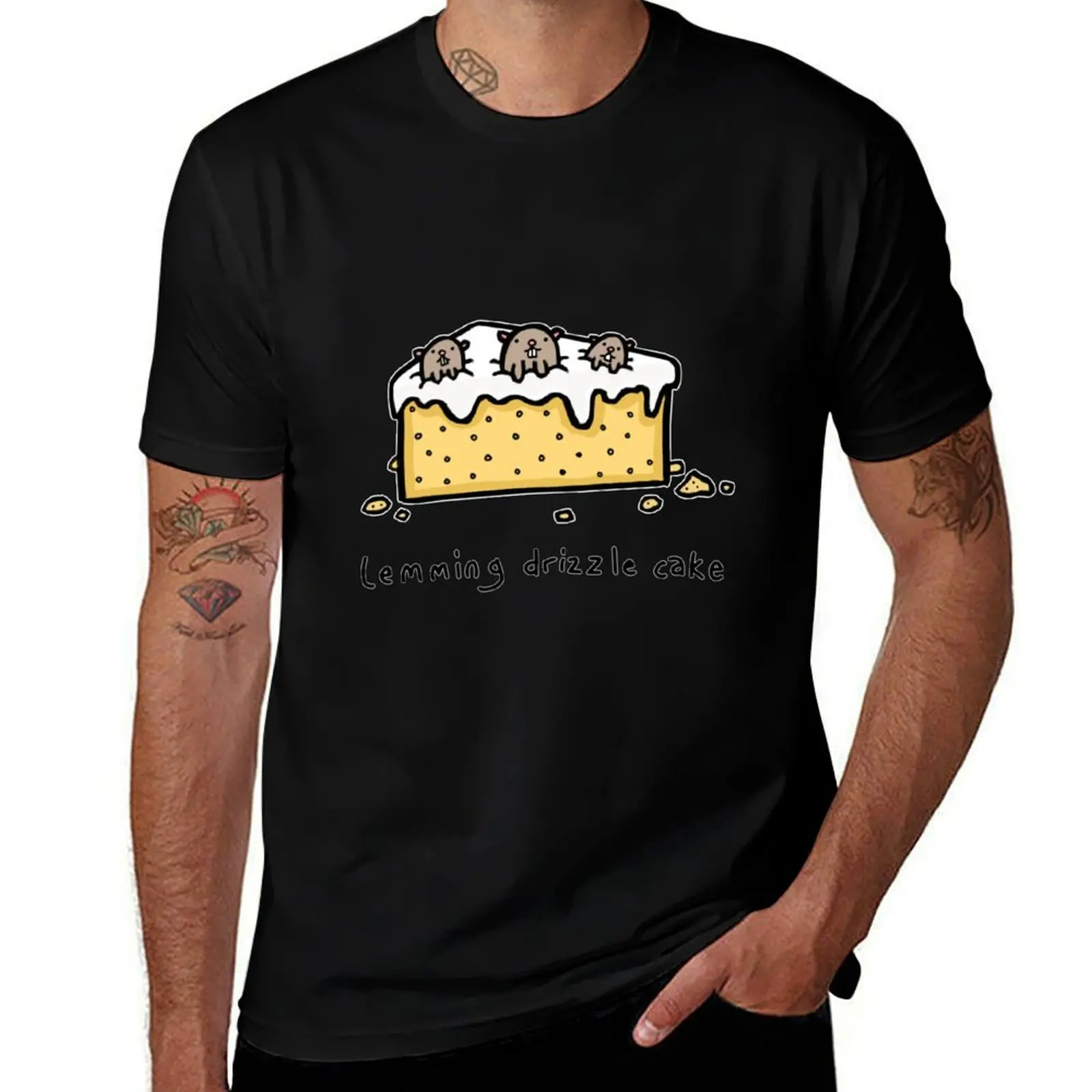 

Lemming Drizzle Cake T-Shirt Big and Tall Crew Neck Tee