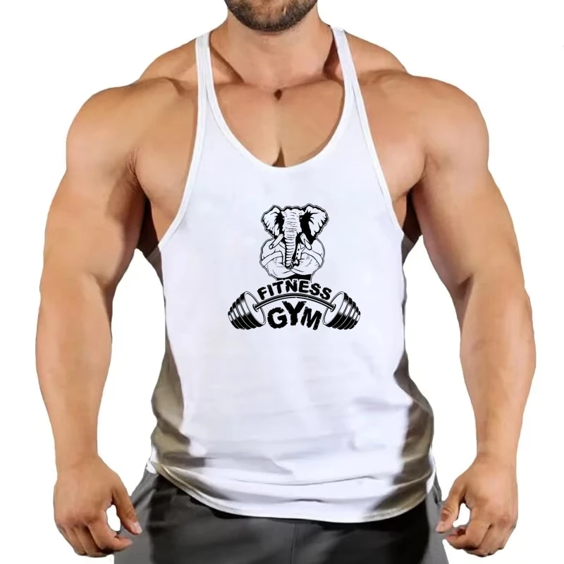Men's Training Stringer Tank Top, Athletic Quick-Dry Gym Vest, Moisture-Wicking Fabric Sleeveless Muscle Tank for Gym