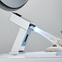 Samrt Sensor Basin Faucet Tall/Short Sink Tap Waterfall Deck Mount Contactless Cold Hot Water Mixer Bathroom Washing Faucet