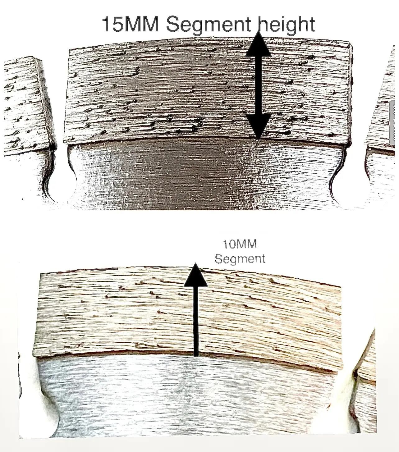 Lâmina de diamante de 12 '' com altura de segmento de 15 mm para concreto, asfalto, alvenaria, cabe em serra de corte Stihl, pacote com 5