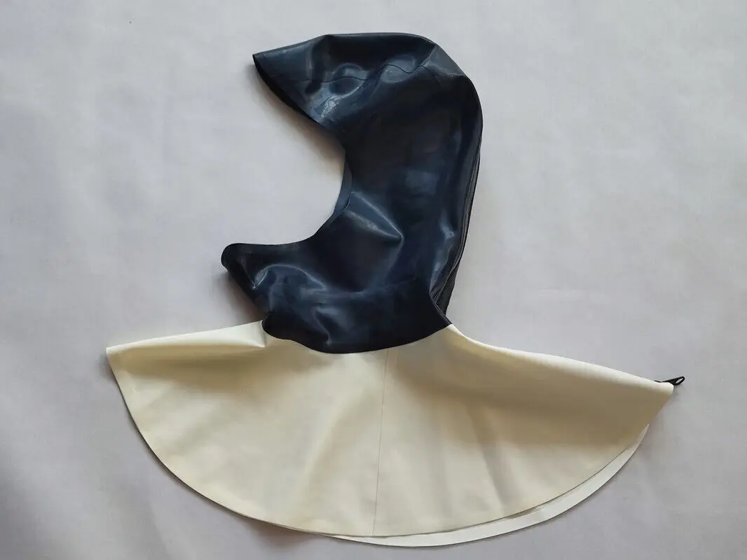 

100%Latex Rubber Hood Cosplay Halloween Gummi Clubwear Mask Party Halloween