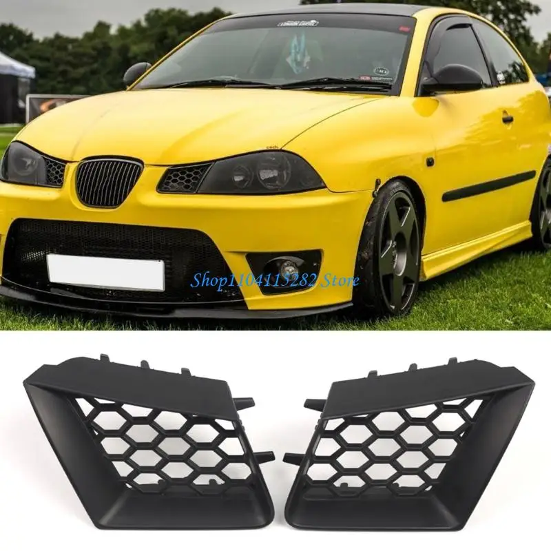 حزمة من 2 الرادياتير مصبغة الاستبدال Honeycomb شواء الشواء الأمامي مصد أوسعي السيارات 6L0853677A 6L0853676