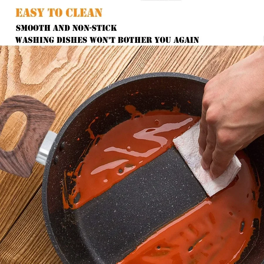 Набор кухонной посуды с антипригарным покрытием из 12 предметов с черной кованой отделкой для эффективного и простого приготовления пищи Идеально подходит для домашнего использования Прочный и