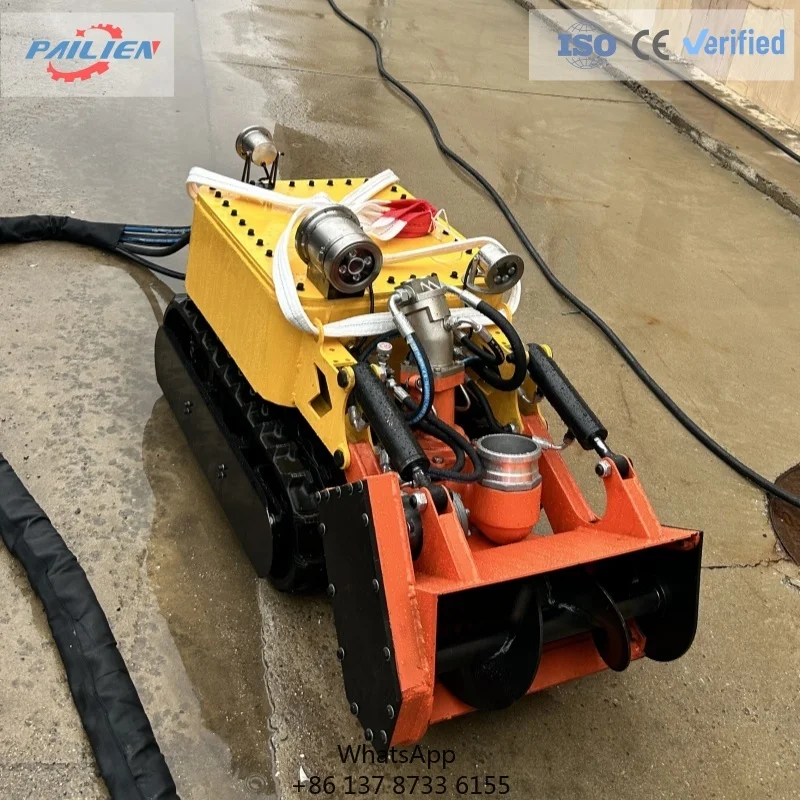50m Depth Underwater Amphibious Vehicle Dredge Remote Municipal Sewer Tracked Dredging Robot