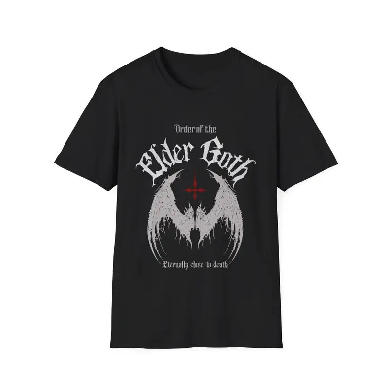 Elder Goth Shirt, Funny Gothic t-shirt, goth horror humor, perfect goth gift, gothic shirt for spooky season, memento mori