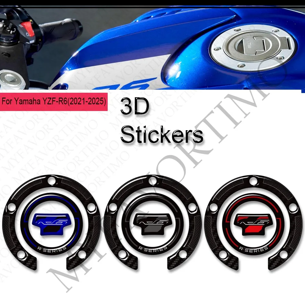 

For Yamaha YZF-R6 YZFR6 YZF R6 Motorcycle Tank Pad TankPad Cap Grips Gas Fuel Kit Knee Stickers Decals Protection 2017 - 2025