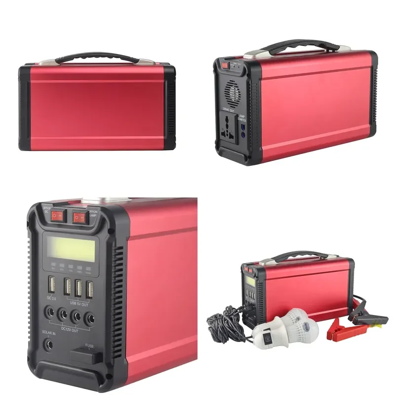 300W Portable Solar Generator with 300Wh LiFePO4 Battery Pure Sine Wave Inverter for Camping Emergencies