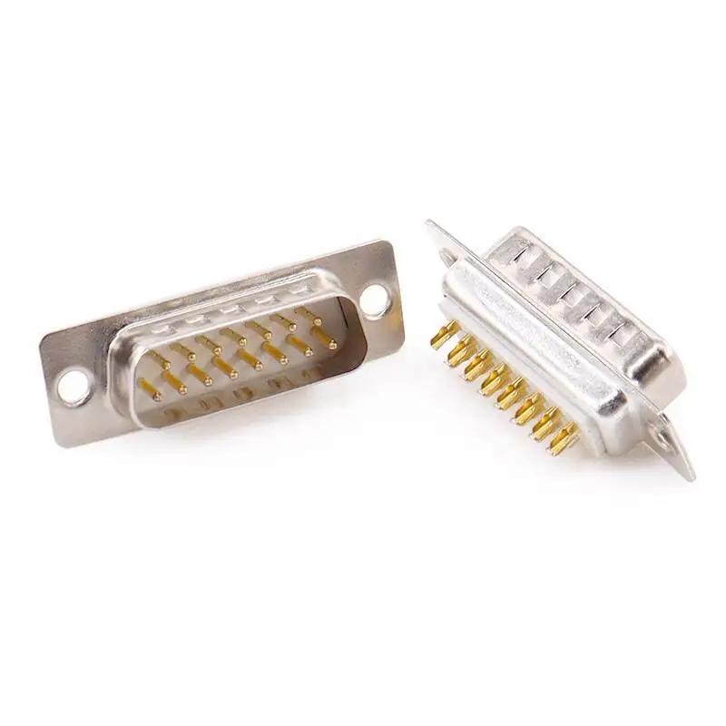 2 Stück DB9 Lötanschluss, vergoldet, 232 Serieller Port-Stecker, männlich/weiblich, DB15/25/37 COM – Detail 4