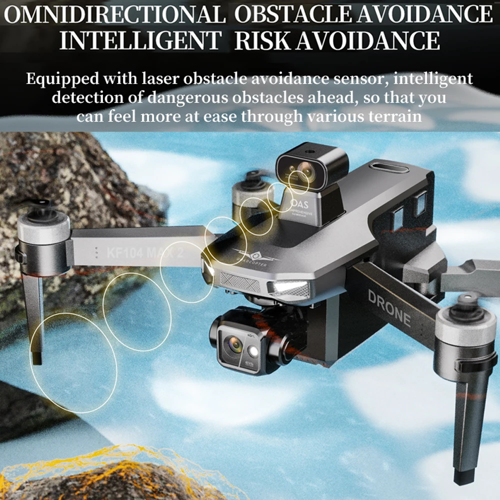 KF104 MAX2 Korpus drona Zwykły lub ekran dotykowy Zdalne sterowanie / Unikanie przeszkód Śmigło Oryginalna część zamienna Akcesoria do zabawek