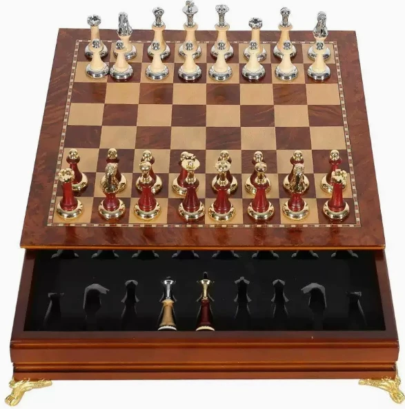 Professional Antique Wooden Chess Board Game Pieces Adult Games