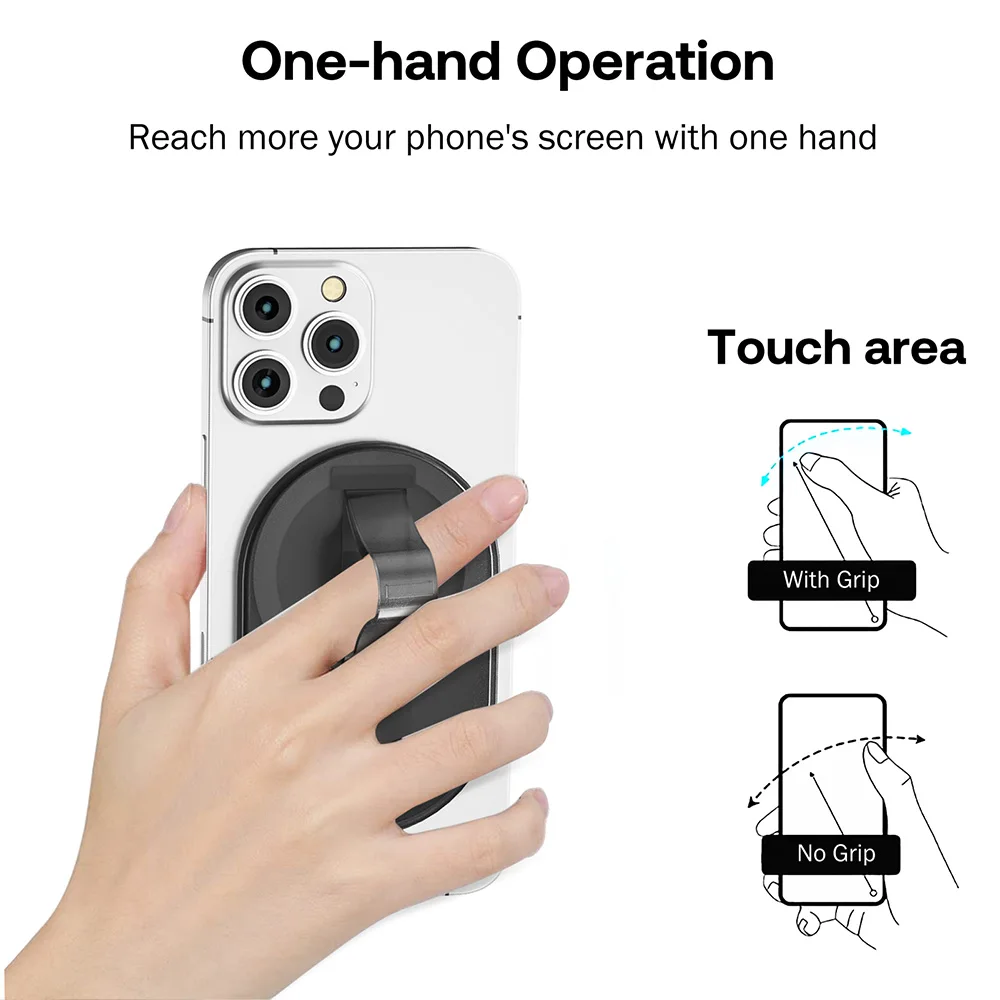 Grippopso для мобильного телефона Magsafe Tok, держатель для телефона с ремешком на палец, расширяющаяся подставка для iPhone 15, 14 Pro Max, кронштейн