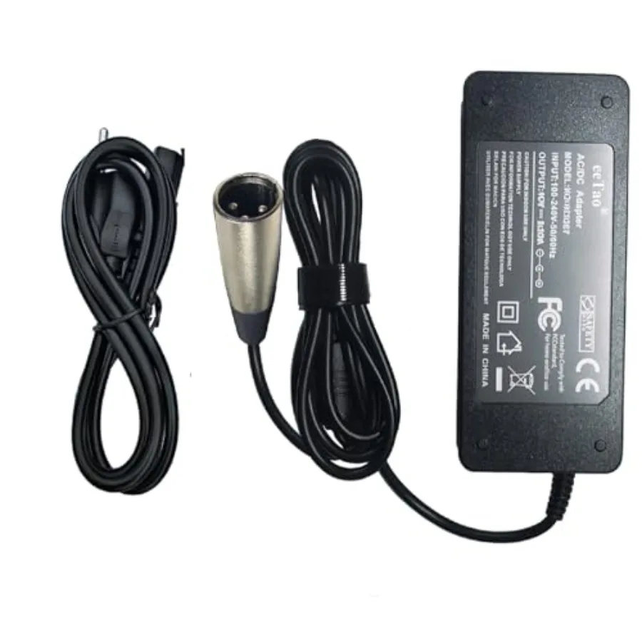 

12V charger for tennis ball machine: sealed lead acid battery black universal compatibility with Lobster Sports Elite Grand mod