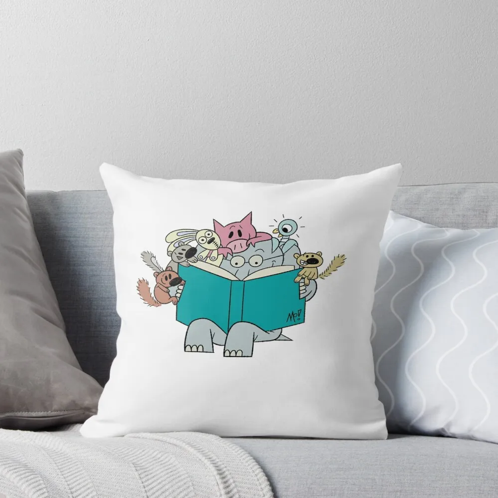 

Elephant and Piggie - Gerald and Piggie Reading Throw Pillow Pillowcase Cushions Home Decor covers for pillows pillow