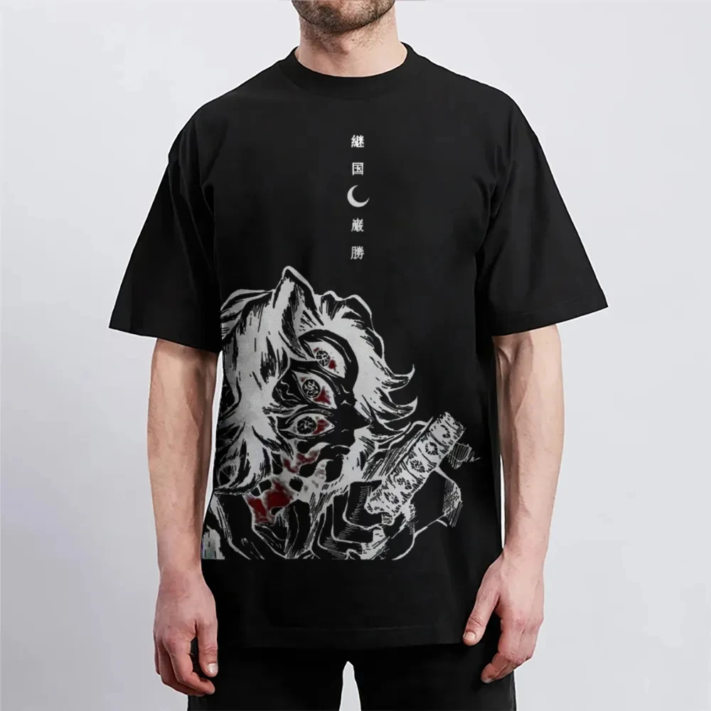 Demon Slayer Printed Short Sleeve Casual Summer Wear Men's Comfortable Clothing Men's Clothing Short Sleeve Half Sleeve Top