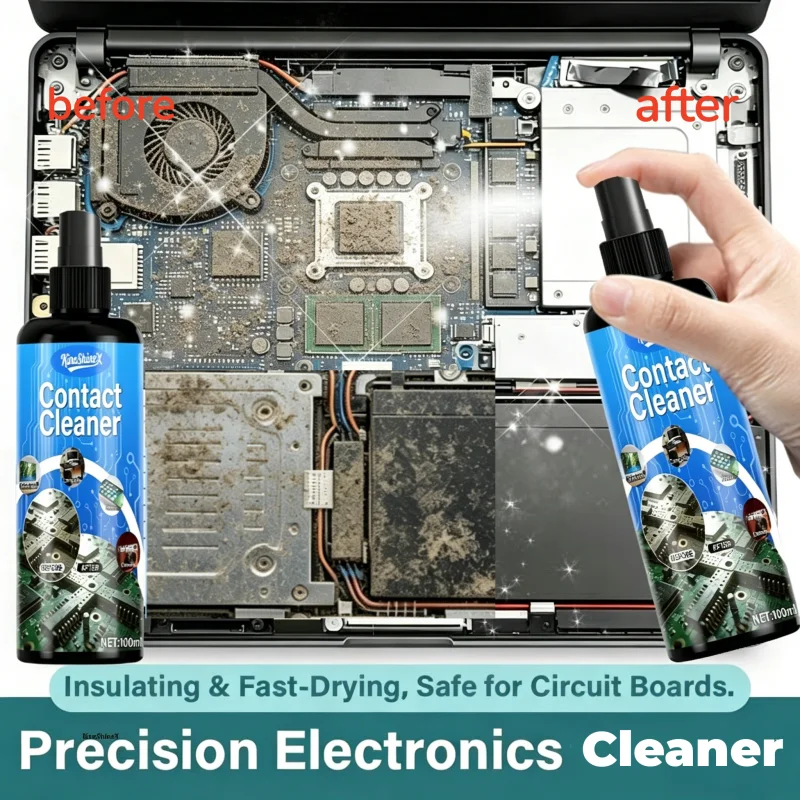 

100ml Electrical Dust Removal Cleaner Spray No Damage Cleaning Liquid for PCB Connectors TV Phone Laptop Circuit Board Cleaners