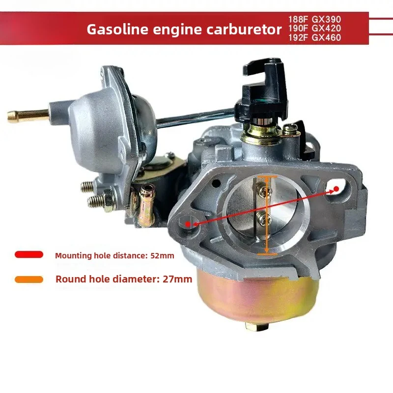 Modified Remote Control Automatic Choke Carburetor For 188F190F GX390 Engine Fire Pump Air Compressor Fuel Carb Accessories