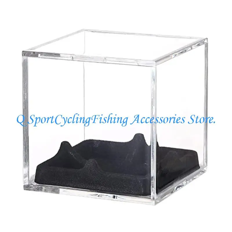 

Витрина для бейсбола Акриловый держатель для бейсбола Прозрачная коробка для хранения куба дисплея