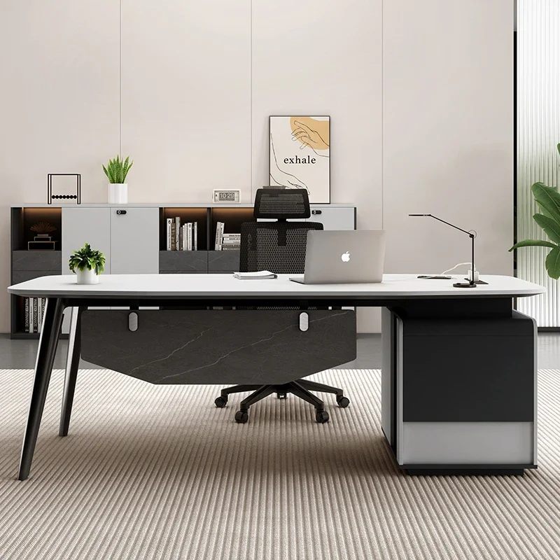 

Office desk, simple modern manager single supervisor desk, boss desk, creative computer book desk and chair combination
