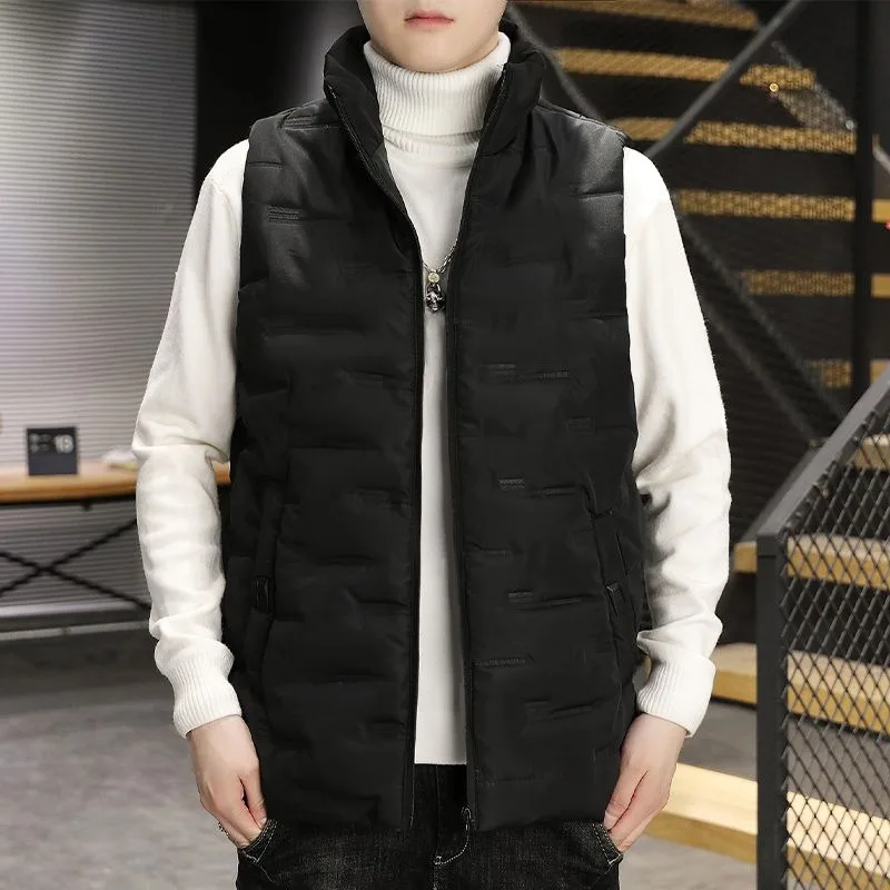 

Мужской жилет, мужской осенне-зимний пуховый хлопок, новая тонкая внутренняя куртка с теплыми плечами