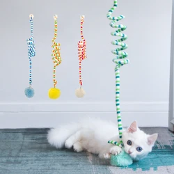 Interactive Cat Hanging Toy Simulation Cat Toy Funny Self-hey Interactive Toy for Kitten Playing Teaser Wand Toy Cat with bell