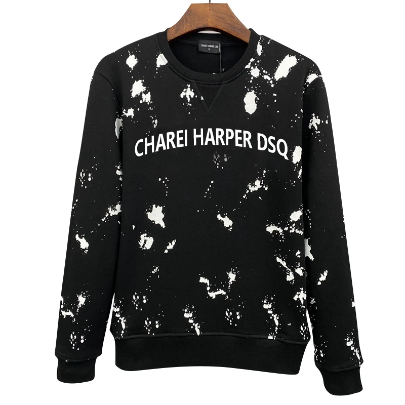 charei harper dsq ds511 Full print couple hoodie new autumn and winter round collar long sleeve undercoat hoodie