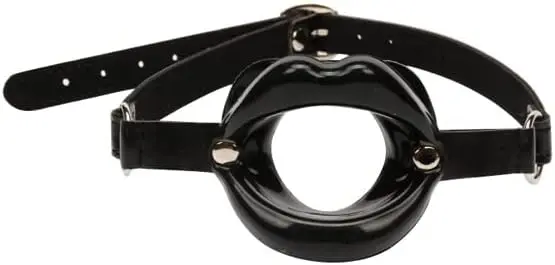 Soft Open Mouth Lips Gag BDSM Oral Fetish Slave Adjustable Breathable Restraints