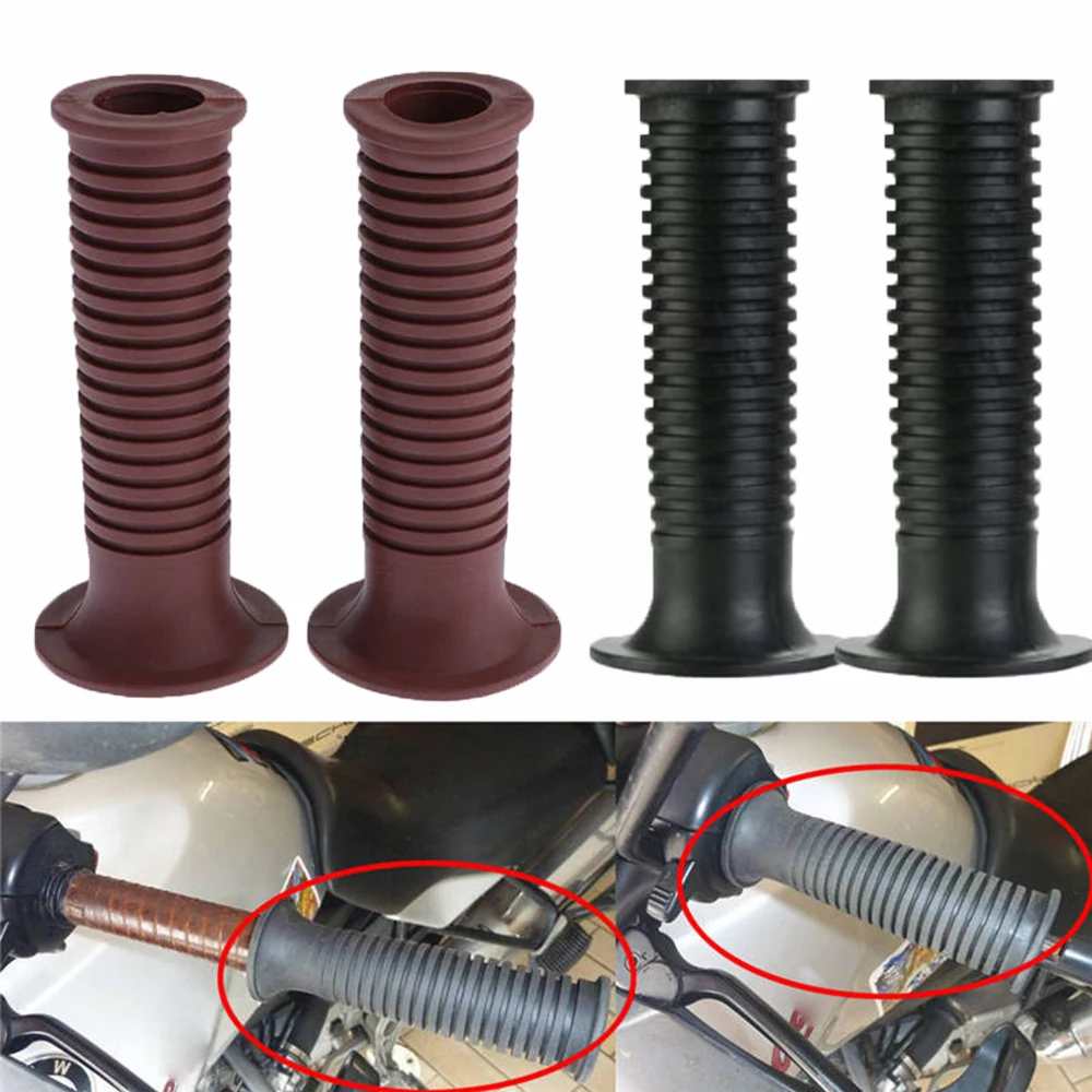 1pair Motorcycle 25mm Hand Bar Grips Handlebar Throttle Cover Handgrip Black Brown For BMW for R1100 for R1150 GS R S for F650